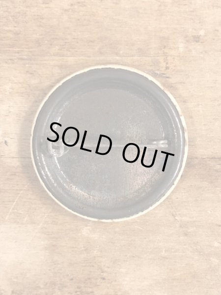 80'sのSit On A Happy Faceのメッセージが書かれたヴィンテージの缶バッチ