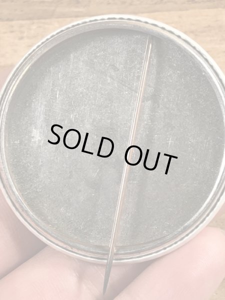 60~70'sのBuy The Avenger We Need The Moneyのメッセージが書かれたヴィンテージの缶バッチ