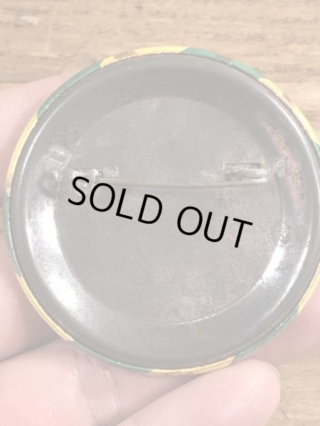 80'sのI'm With Stupidのメッセージが書かれたビンテージの缶バッジ