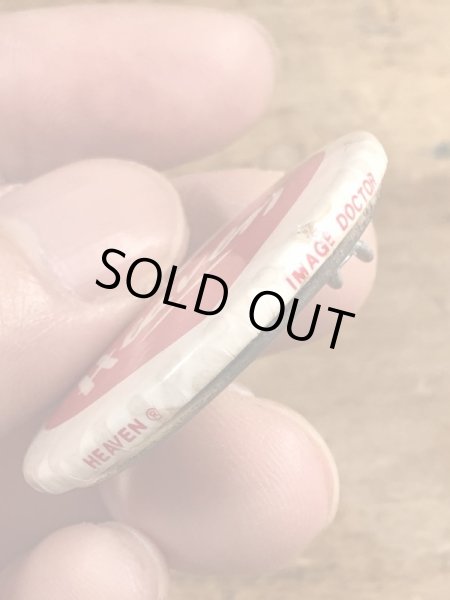 80’sのHeavenとハートが描かれたビンテージの缶バッジ