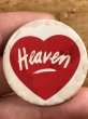 80年代頃のHeavenとハートが描かれたヴィンテージの缶バッチ