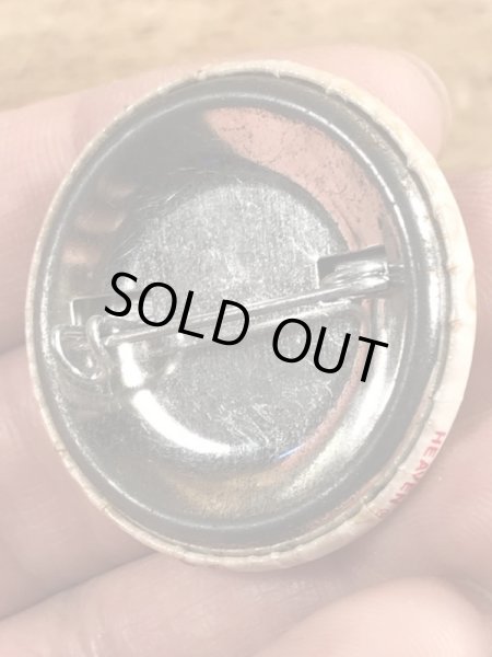 80年代頃のHeavenとハートが描かれたヴィンテージの缶バッチ