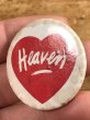 80’sのHeavenとハートが描かれたビンテージの缶バッジ