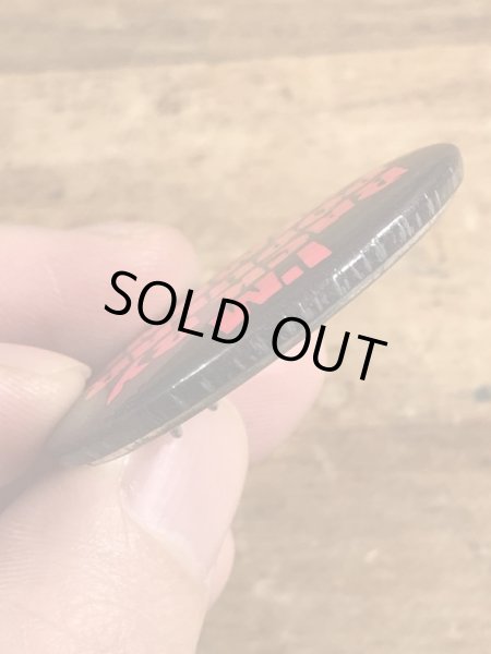 80年代頃のI'm Back By Popular Demandのメッセージが書かれたビンテージの缶バッジ