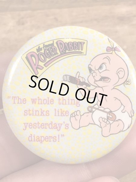 80年代頃のロジャーラビットのビンテージの缶バッジ