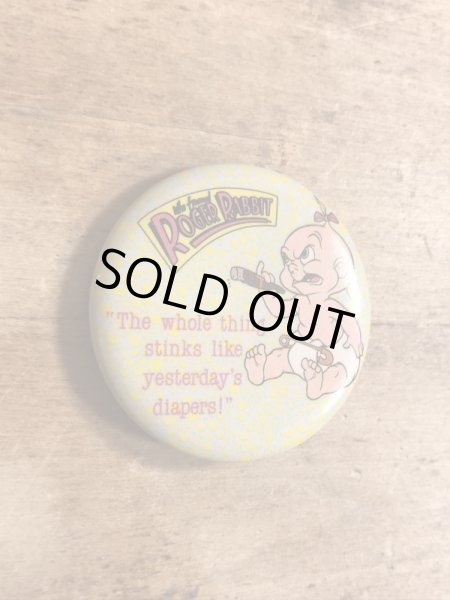 80年代頃のロジャーラビットのビンテージの缶バッジ