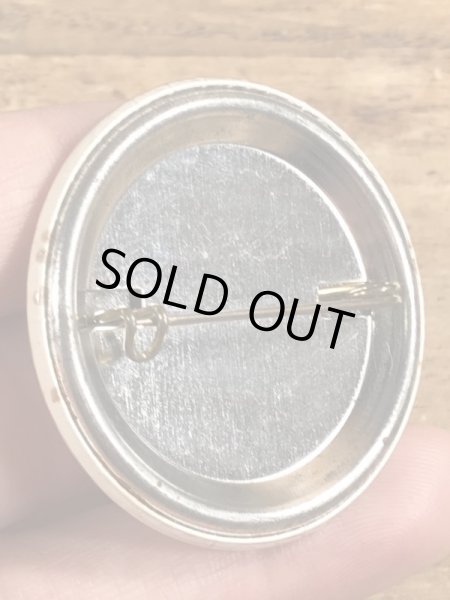 80'sのDanger!! High Voltage Wiresのメッセージが書かれたヴィンテージの缶バッチ