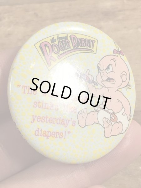 80年代頃のロジャーラビットのビンテージの缶バッジ