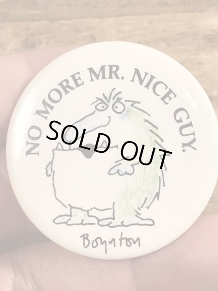 80年代頃のサンドラボイントンのビンテージの缶バッジ