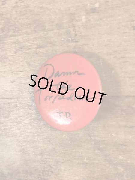 70’sのトムペティのDamn the Torpedoesのヴィンテージの缶バッジ