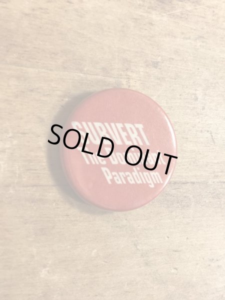 80年代頃のSubvert The Dominant Paradigmのメッセージが書かれたビンテージの缶バッジ
