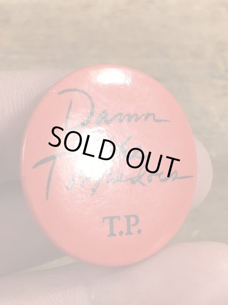 70年代頃のトムペティのビンテージの缶バッジ