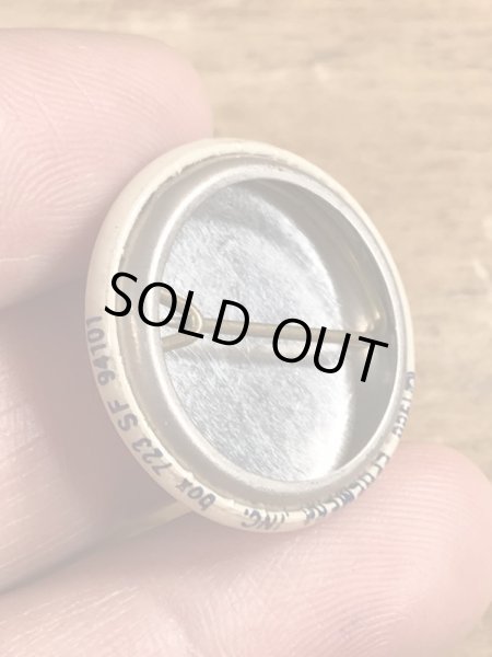 80'sのI Looked This Way...のメッセージが書かれたビンテージの缶バッジ