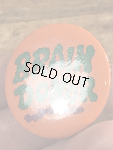 80'sのBrain Donorのメッセージが書かれたビンテージの缶バッジ