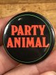 80年代頃のParty Animalのメッセージが書かれたビンテージの缶バッジ