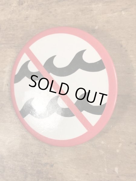 80'sのNo Waveのメッセージが書かれたビンテージの缶バッジ