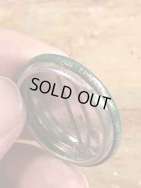 80年代頃のI'm Only In This For The Moneyのメッセージが書かれたヴィンテージの缶バッチ