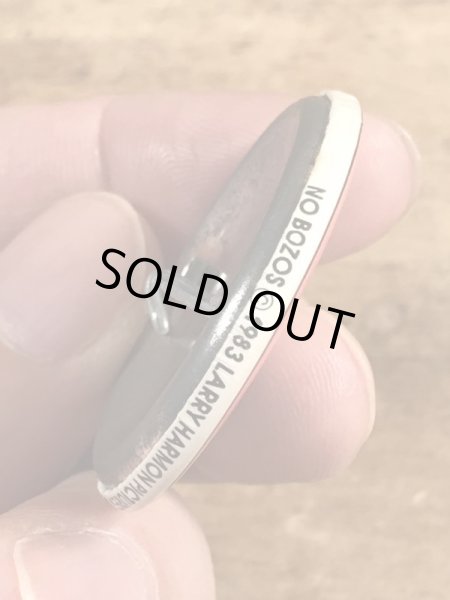 80’sのボゾクラウン禁止が描かれたヴィンテージの缶バッチ