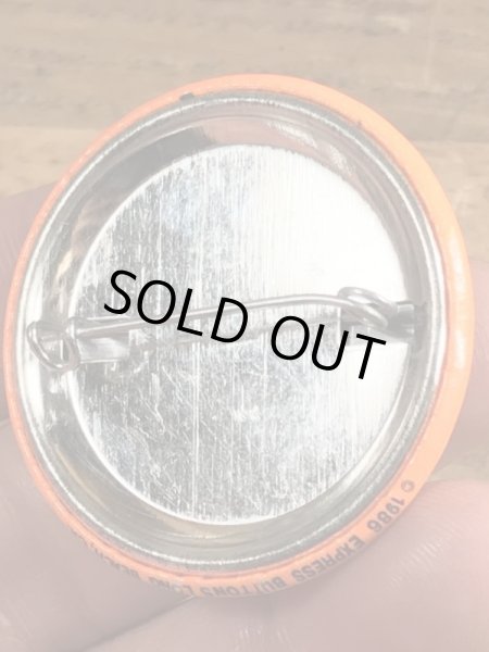 80年代頃のI May Be Fat...のメッセージが書かれたビンテージの缶バッジ