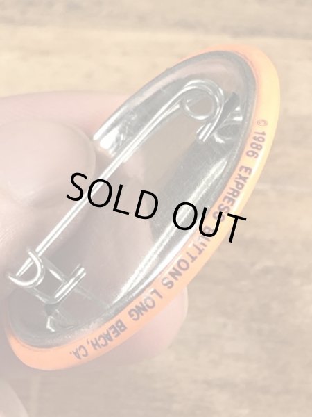 80'sのI May Be Fat...のメッセージが書かれたヴィンテージの缶バッチ