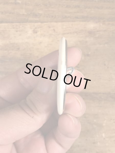 80年代頃のサンドラボイントンのメッセージが書かれたビンテージの缶バッジ