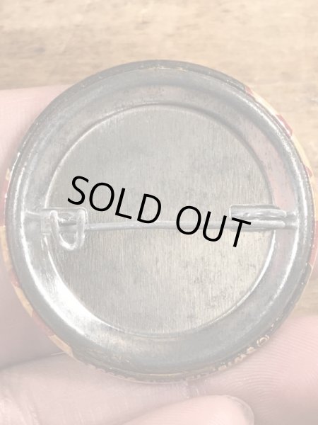 80'sのThe Hardest Part Of Doing Nothing...のメッセージが書かれたヴィンテージの缶バッチ