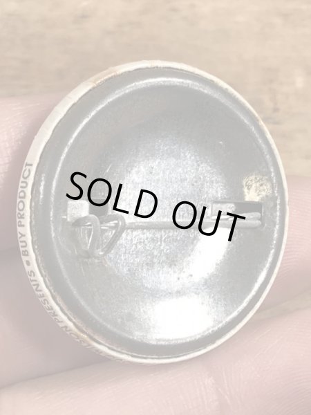 80’sのボゾクラウン禁止が描かれたヴィンテージの缶バッチ