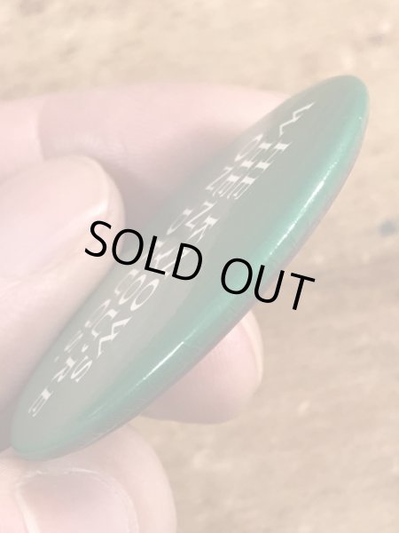 80年代頃のHe Knows When You're On Drugs.のメッセージが書かれたビンテージの缶バッジ