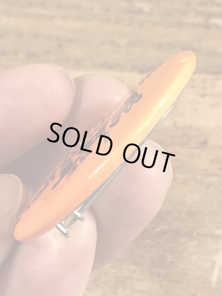 80年代頃のI May Be Fat...のメッセージが書かれたビンテージの缶バッジ