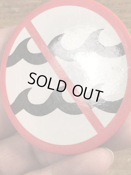 80'sのNo Waveのメッセージが書かれたビンテージの缶バッジ