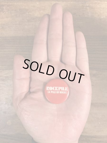 70~80年代頃のロックパイルのヴィンテージの缶バッチ