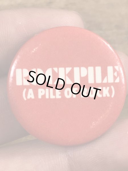 70~80年代頃のロックパイルのヴィンテージの缶バッチ