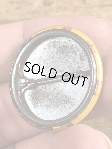 80年代頃のOn The Fritzのメッセージが書かれたヴィンテージの缶バッチ