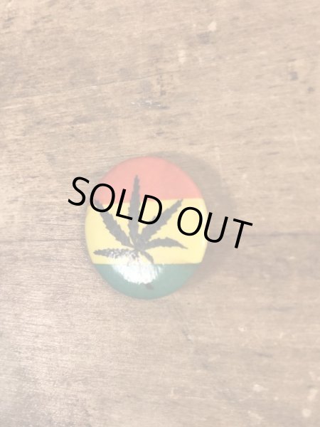 80’sのマリファナが描かれたヴィンテージの缶バッチ