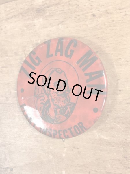 60’sのZig Zag Manのヴィンテージの缶バッチ