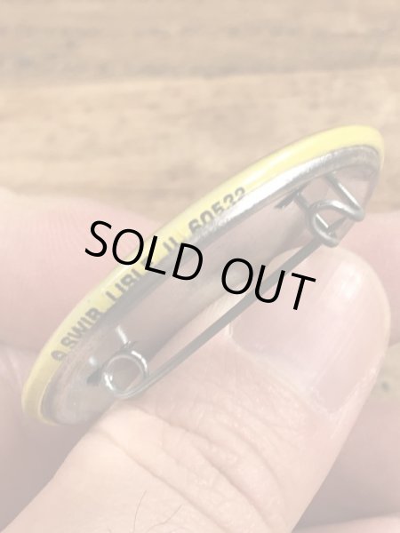 80'sのKeep Smiling...のメッセージが書かれたヴィンテージの缶バッチ