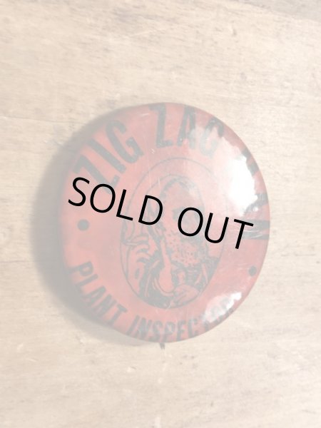 60年代頃のジグザグマンのビンテージの缶バッチ