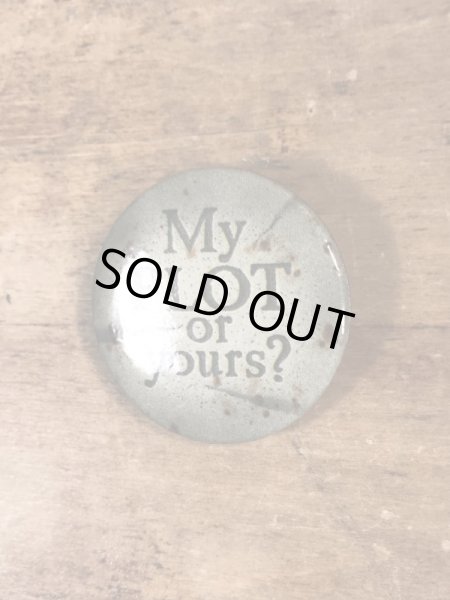 80’sのホールマーク社製のメッセージが書かれたヴィンテージの缶バッチ