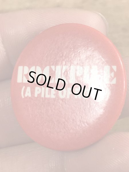 70~80'sのRock Pileのビンテージの缶バッジ