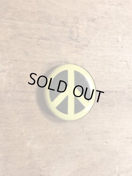 70~80年代頃のピースマークのヴィンテージの缶バッチ