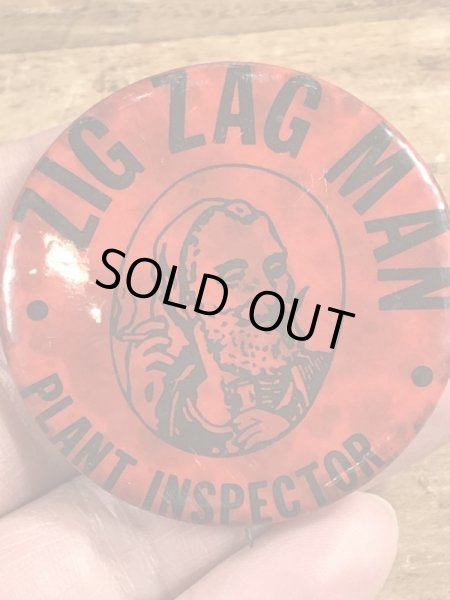 60年代頃のジグザグマンのビンテージの缶バッチ