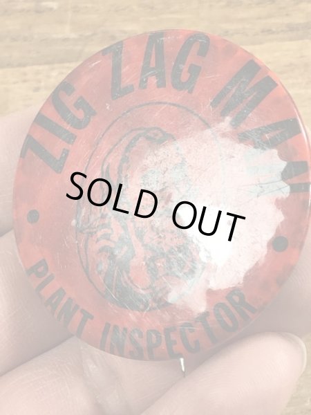 60’sのZig Zag Manのヴィンテージの缶バッチ