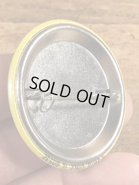 80'sのKeep Smiling...のメッセージが書かれたヴィンテージの缶バッチ