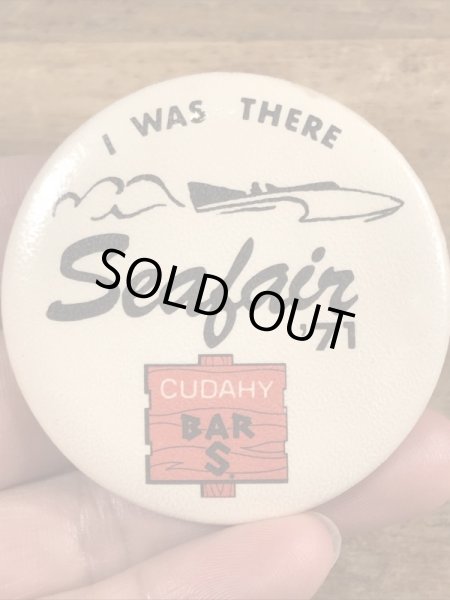 70年代頃のアメリカのシーフェアのビンテージの缶バッジ