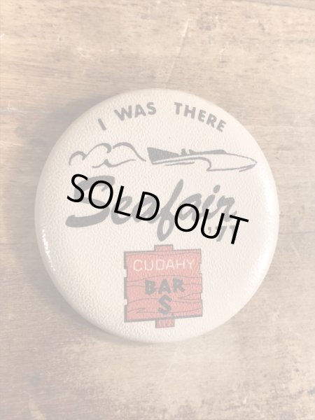 70年代頃のアメリカのシーフェアのビンテージの缶バッジ