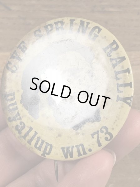 70’sのアメリカのキャンプイベントのビンテージの缶バッジ