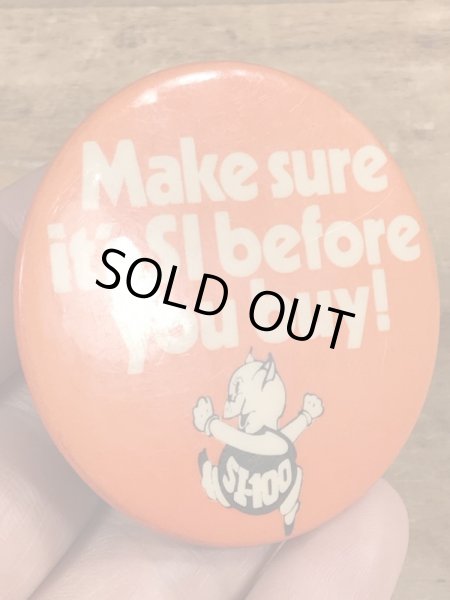 70年代頃のメッセージが書かれたヴィンテージの缶バッチ