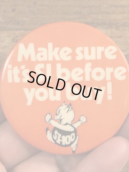 70年代頃のメッセージが書かれたヴィンテージの缶バッチ