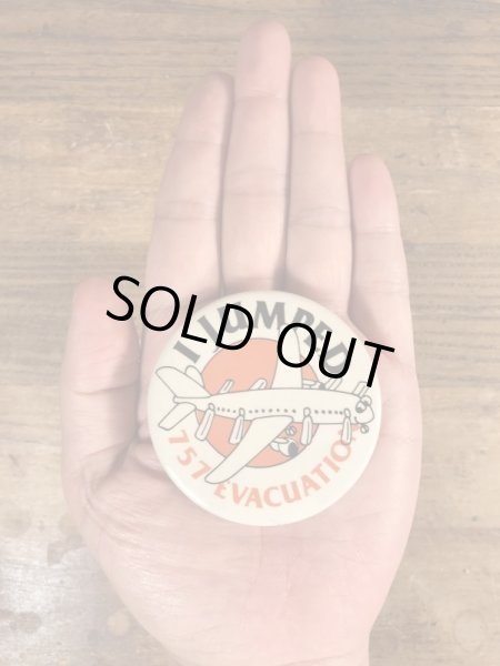 80年代頃のボーイング757が描かれたビンテージの缶バッジ