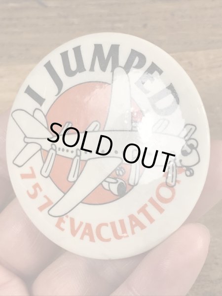 80’sのボーイング757が描かれたヴィンテージの缶バッチ